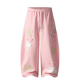 Womens American-Style Retro Quirky Patchwork Plaid Straight-Leg Sweatpants – Premium 0 | RICALOUX