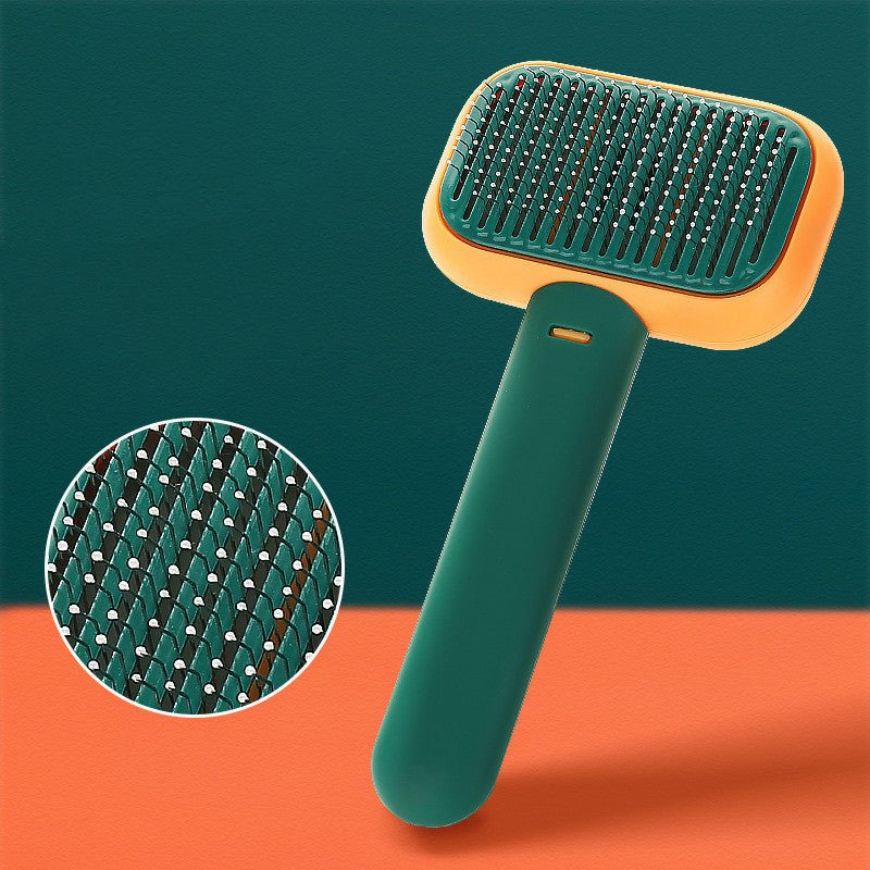 New Pet Cat Dog Hair Brush Hair Massage Comb Open-Knot Brush Grooming Cleaning Tool Stainless Steel Comb - RICALOUX
