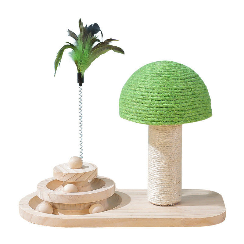 Pet Cat Tree Toys Cat Scratch Post Pet Furniture Scratching Post Cats Claw Scratcher Double Sisal Balls Cat Accessories by Ricaloux