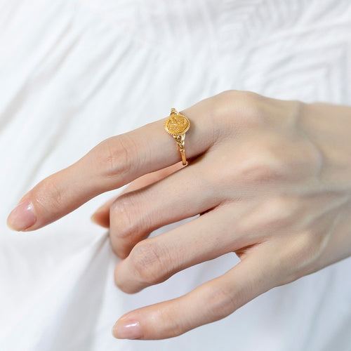 Alloy Geometric Flower Ring Jewelry For Women by Ricaloux