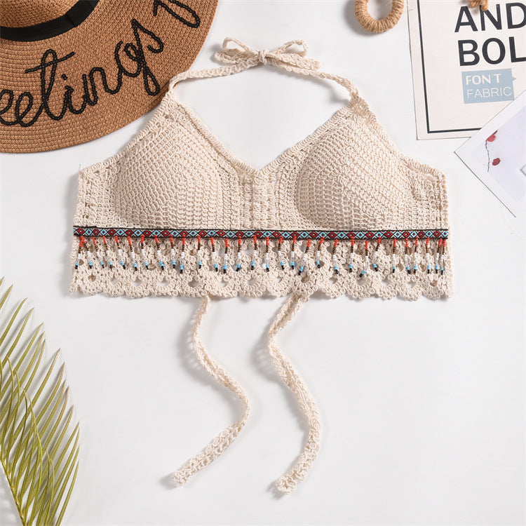 Womens Embroidered Hollow-Out Casual Swimsuit by Ricaloux