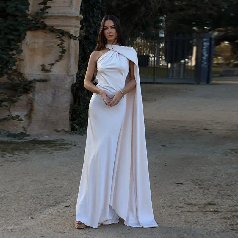 Evening Gown Banquet Wedding Long Dress High-end Minimalist Style by Ricaloux