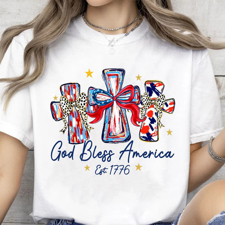 Blessings For America Commemorative Patriotic T-shirt Relaxed Fit – Premium 0 | RICALOUX