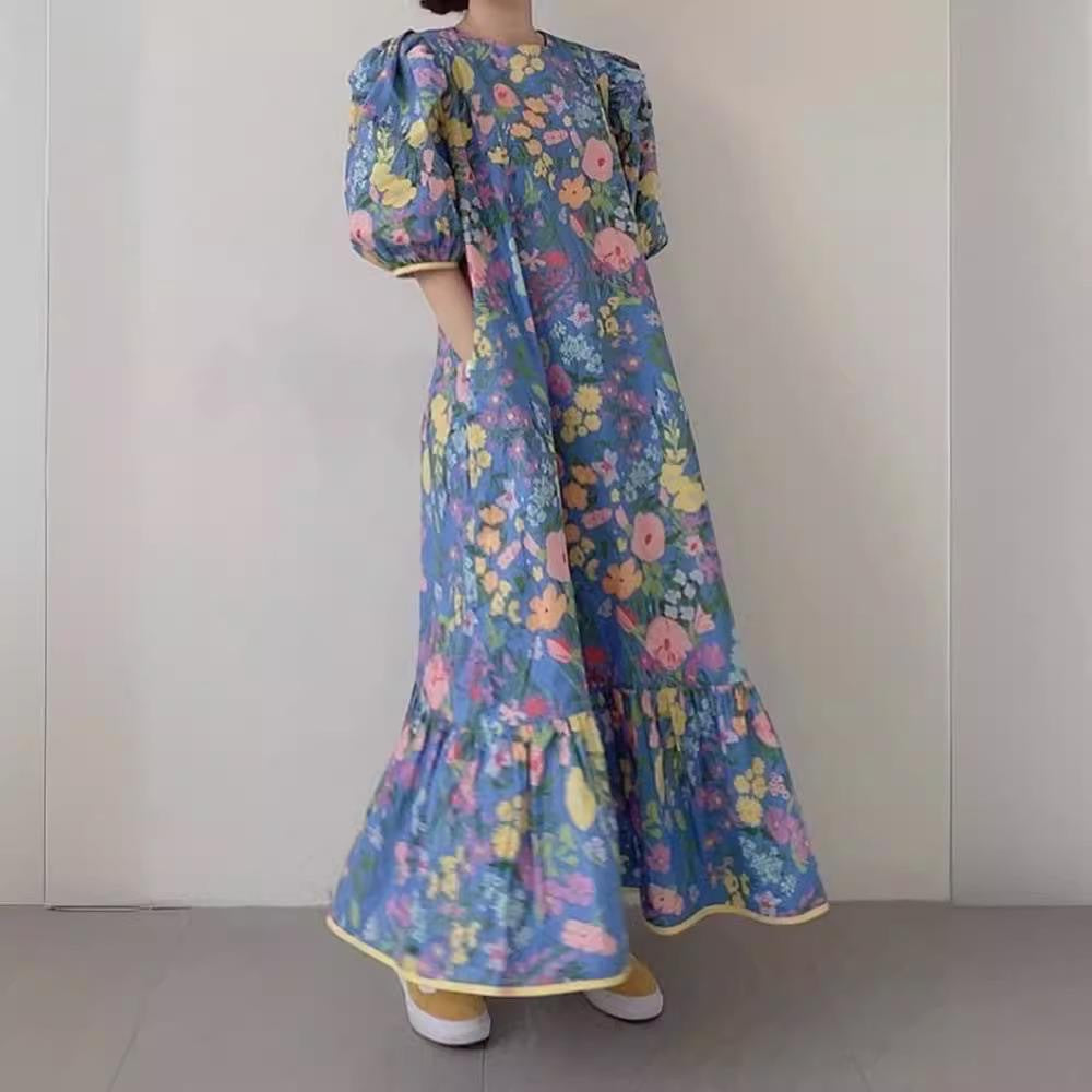 Casual Floral-print Age-defying Ethereal Dress – Premium 0 | RICALOUX