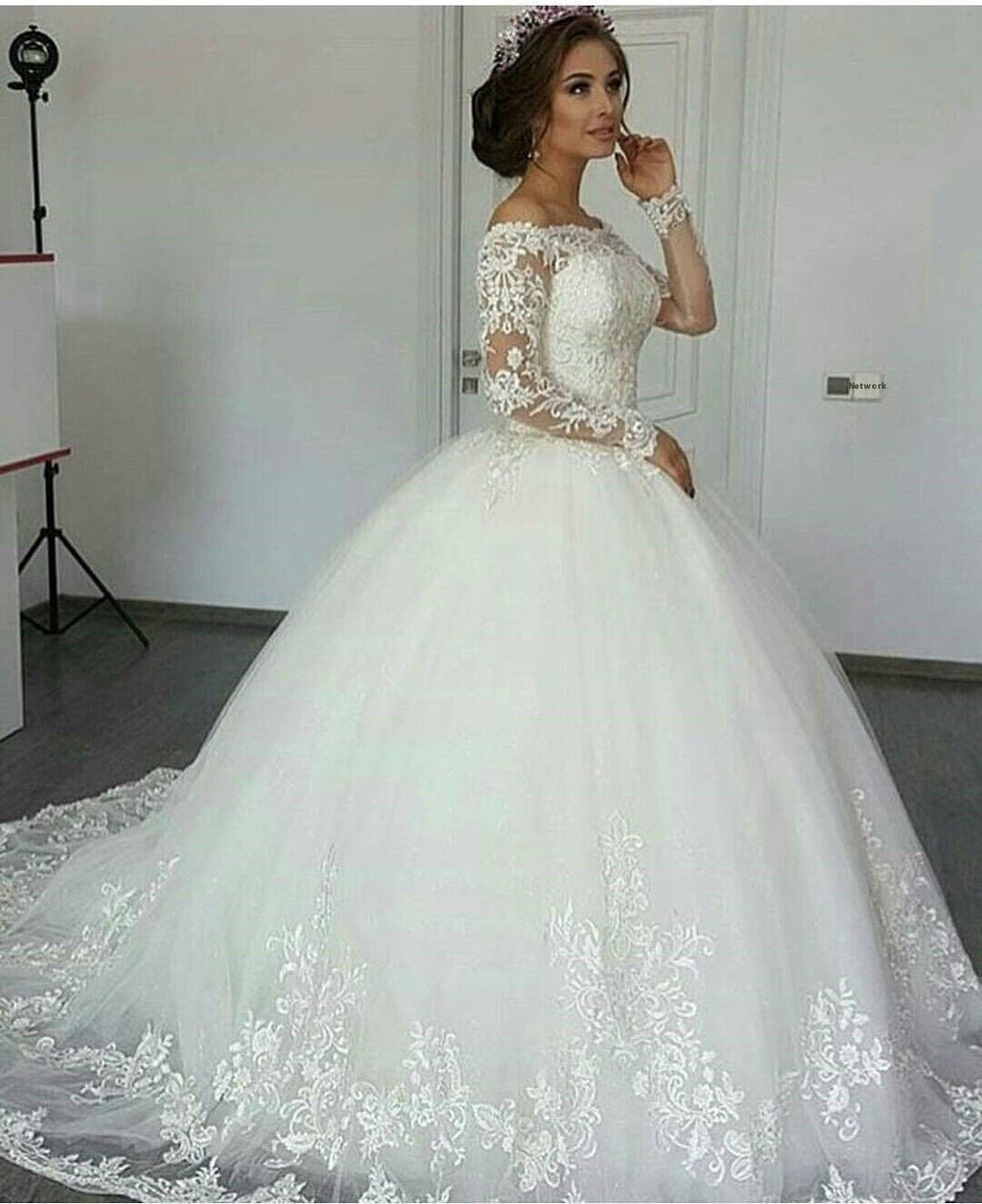 CustomElegant Wedding Gown Bridal Dresses - RICALOUX