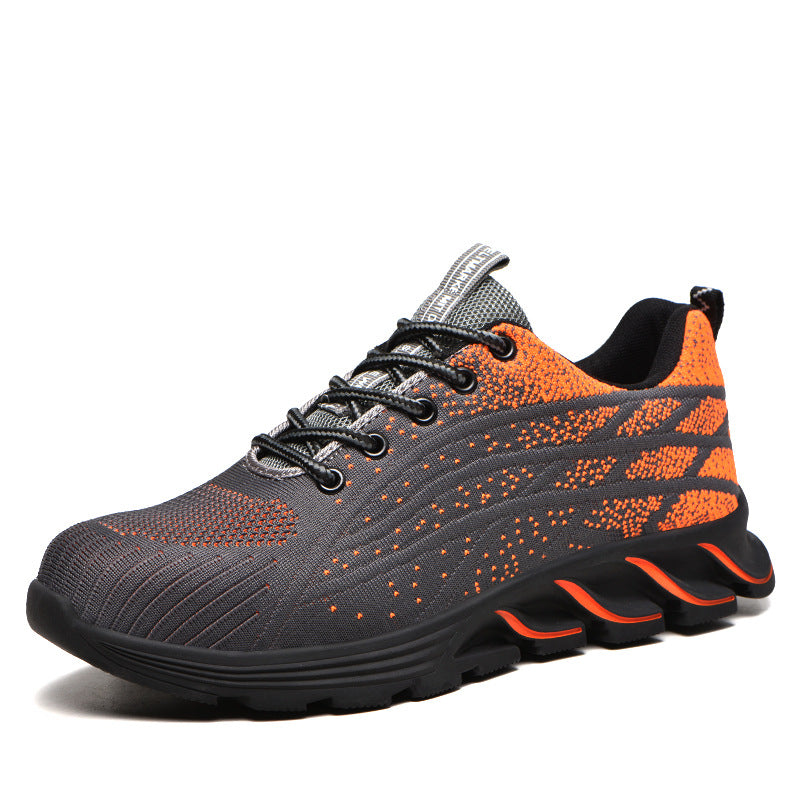 Men Sneakers Indestructible Steel Toe Work Shoes Comfortable Puncture Proof Shoes by Ricaloux