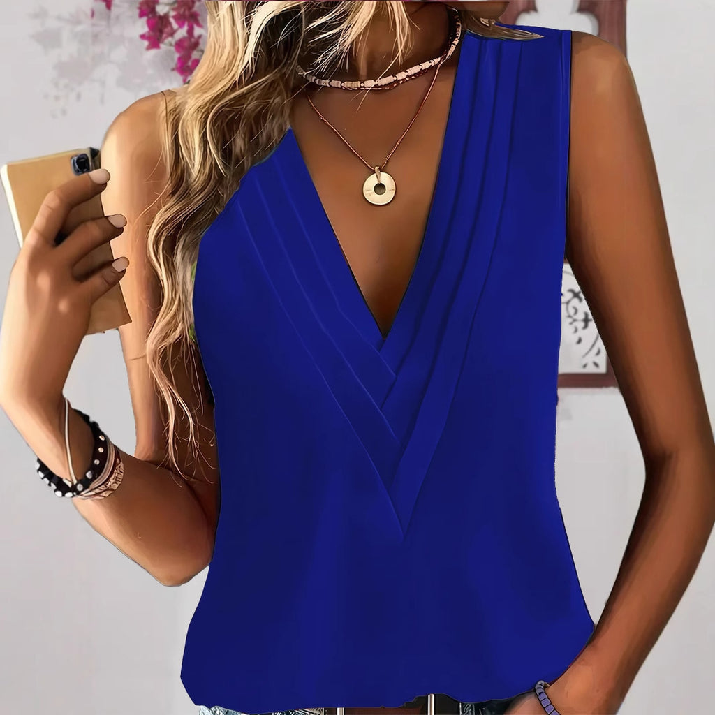Knitted Fashionable Sleeveless Womens Vest Top In Plus Sizes For A Chubby by Ricaloux