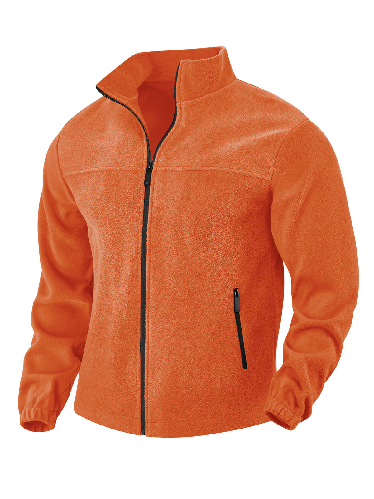 Men's Polar Fleece Jacket Outdoor Zipped Stand Collar Coat - RICALOUX