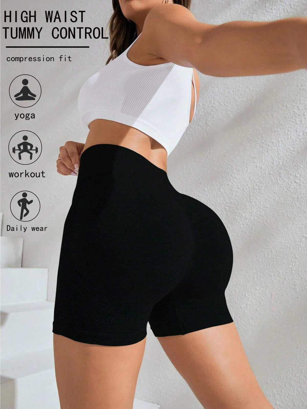 Women's High-Waisted Peach Butt Yoga Pants, Quick-Dry Tight Running Fitness Pants, Sand-Washed Solid Color Sports Trousers by Ricaloux