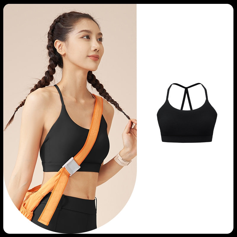 Fixed Integrated Halter Sports Bra For Workout, Yoga & Back Shaping by Ricaloux