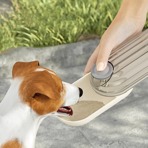 2 In 1 Pet Water Cup Segment Design Green Dog Walking Portable Drinking Cup Dog Feeding Supplies Pet Supplies Dog Walking Water Feeder Pets Products - RICALOUX