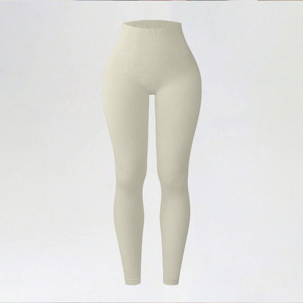 Ribbed Seamless Yoga Pants For Autumn And Winter, High-waisted Tight Sports Leggings, Yoga Apparel Leggings by Ricaloux