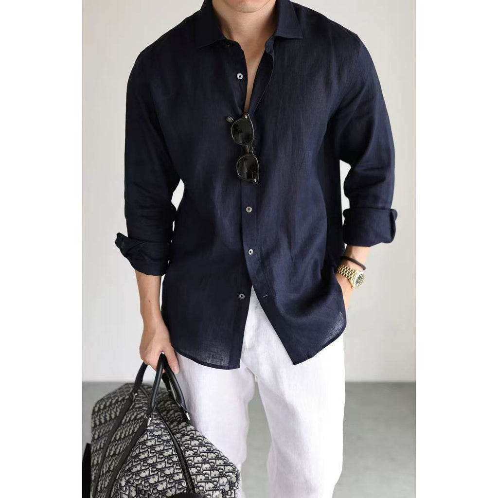 Old-money-style Slim-fit Long-sleeve Shirt – Premium 0 | RICALOUX