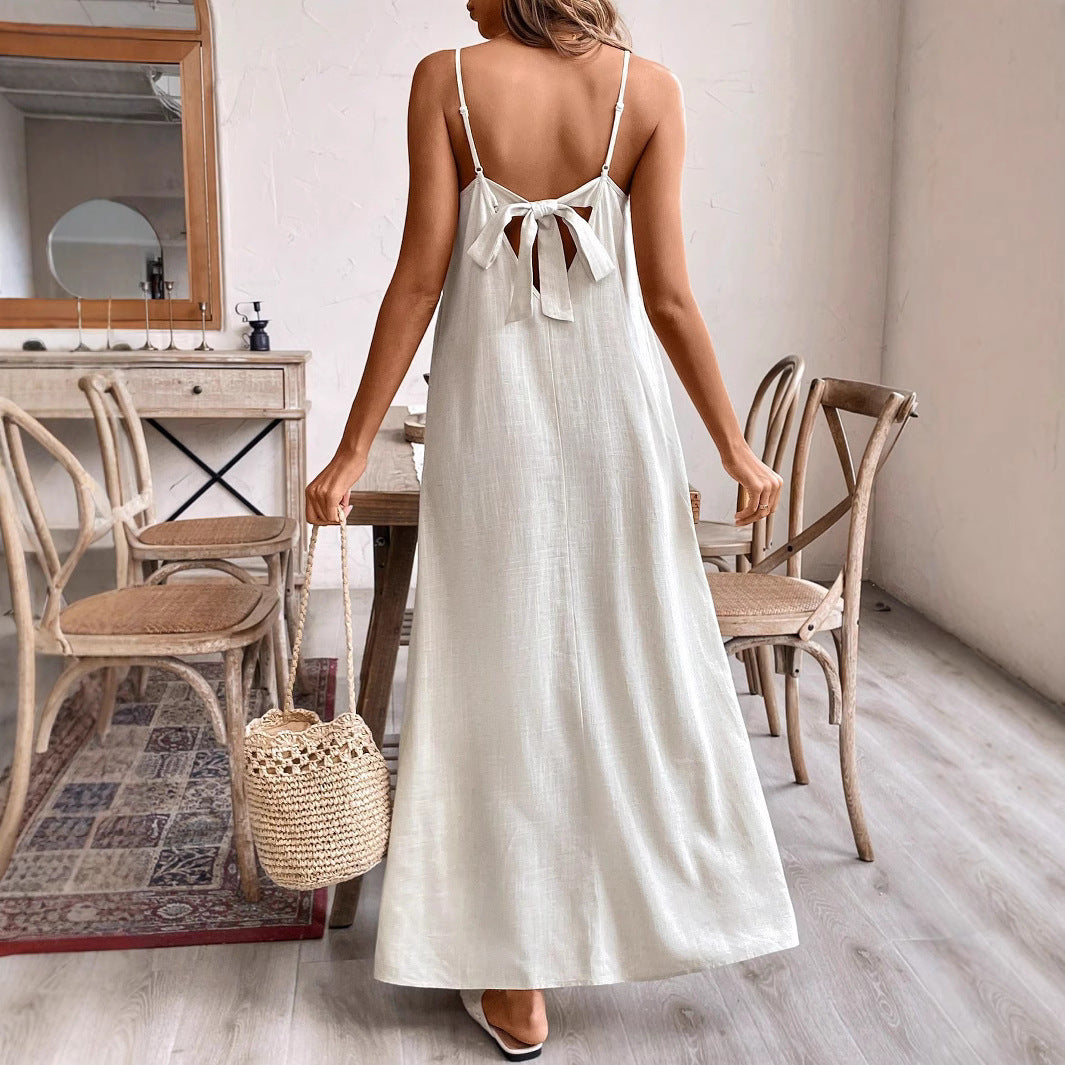 Strapless Relaxed-fit A-line Long Dress by Ricaloux