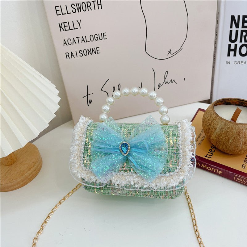 Childrens Bag Summer Fashion Crossbody Bag, Girls Pearl-handled Tote - RICALOUX
