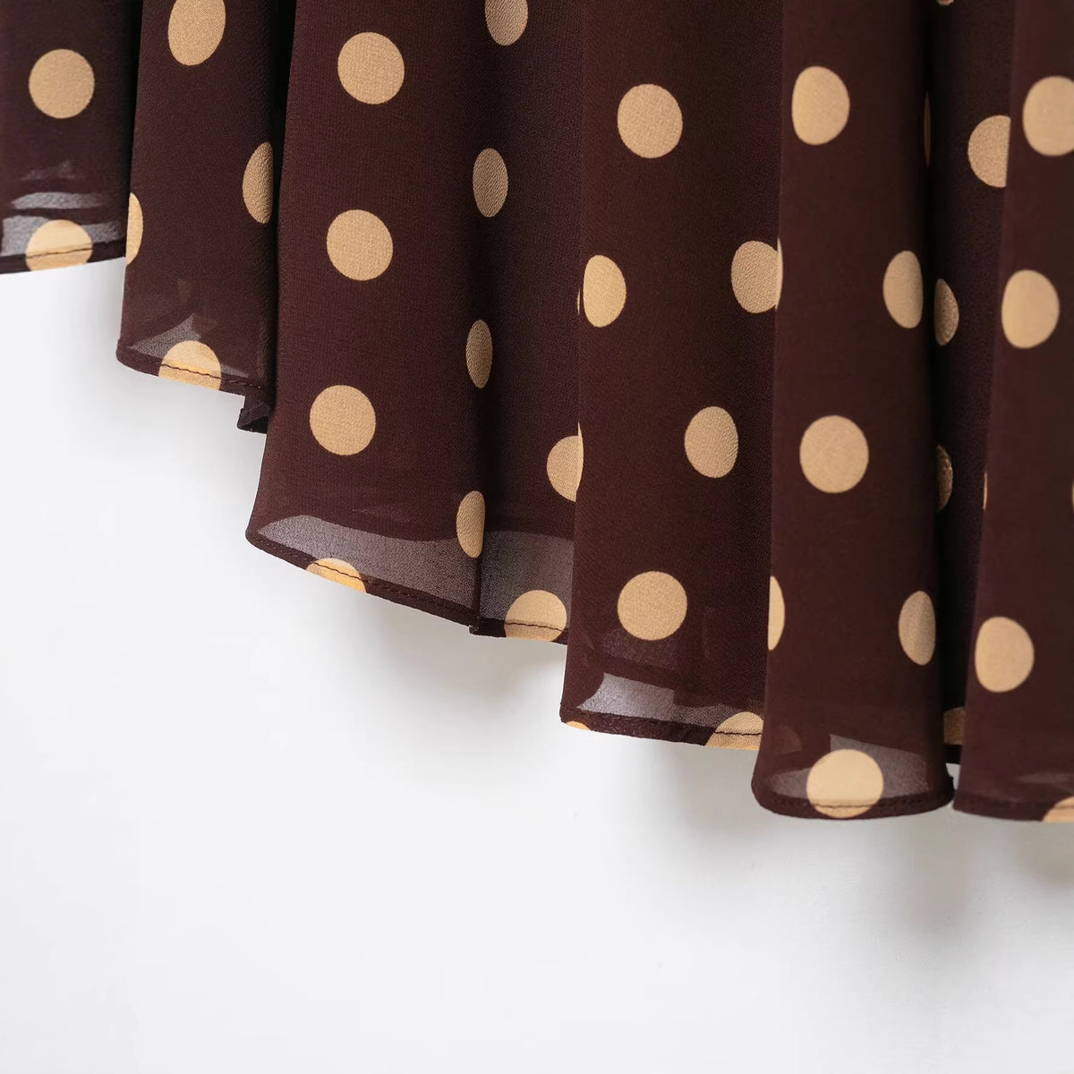 Fashionable Polka-Dot Asymmetric Skirt by Ricaloux