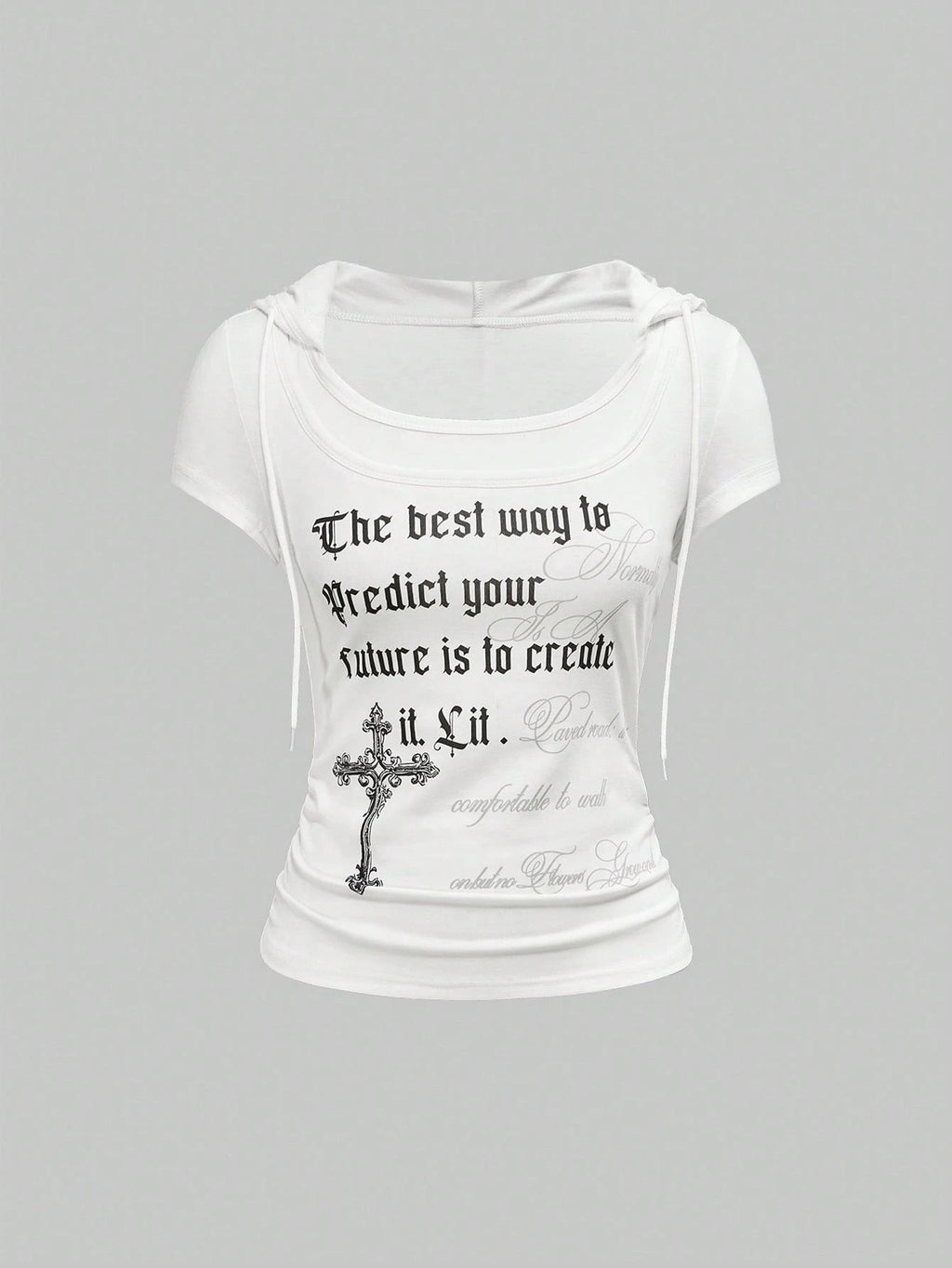 Casual Round-neck Printed Mock-two-piece T-shirt – Premium 0 | RICALOUX