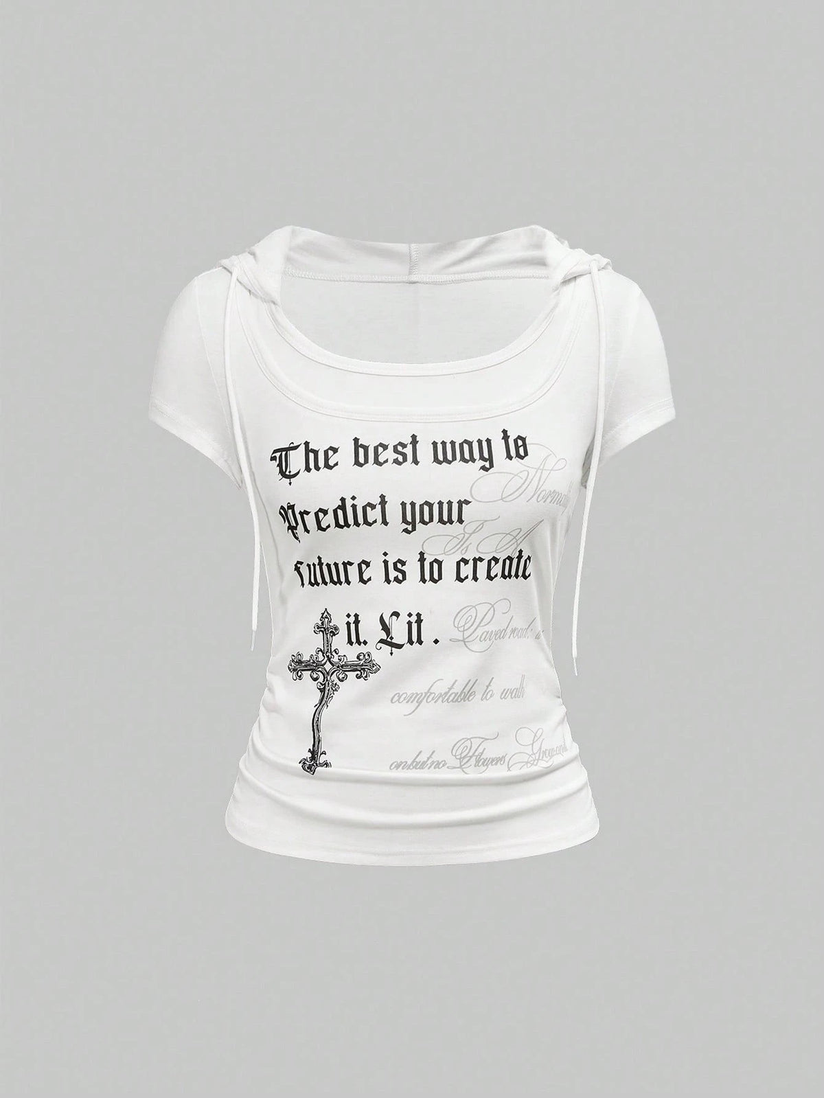 Casual Round-neck Printed Mock-two-piece T-shirt – Premium 0 | RICALOUX