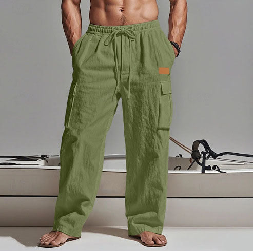 American-style Mens Cotton-linen Four-season Thin Breathable Workwear With Multiple Pockets – Premium 0 | RICALOUX