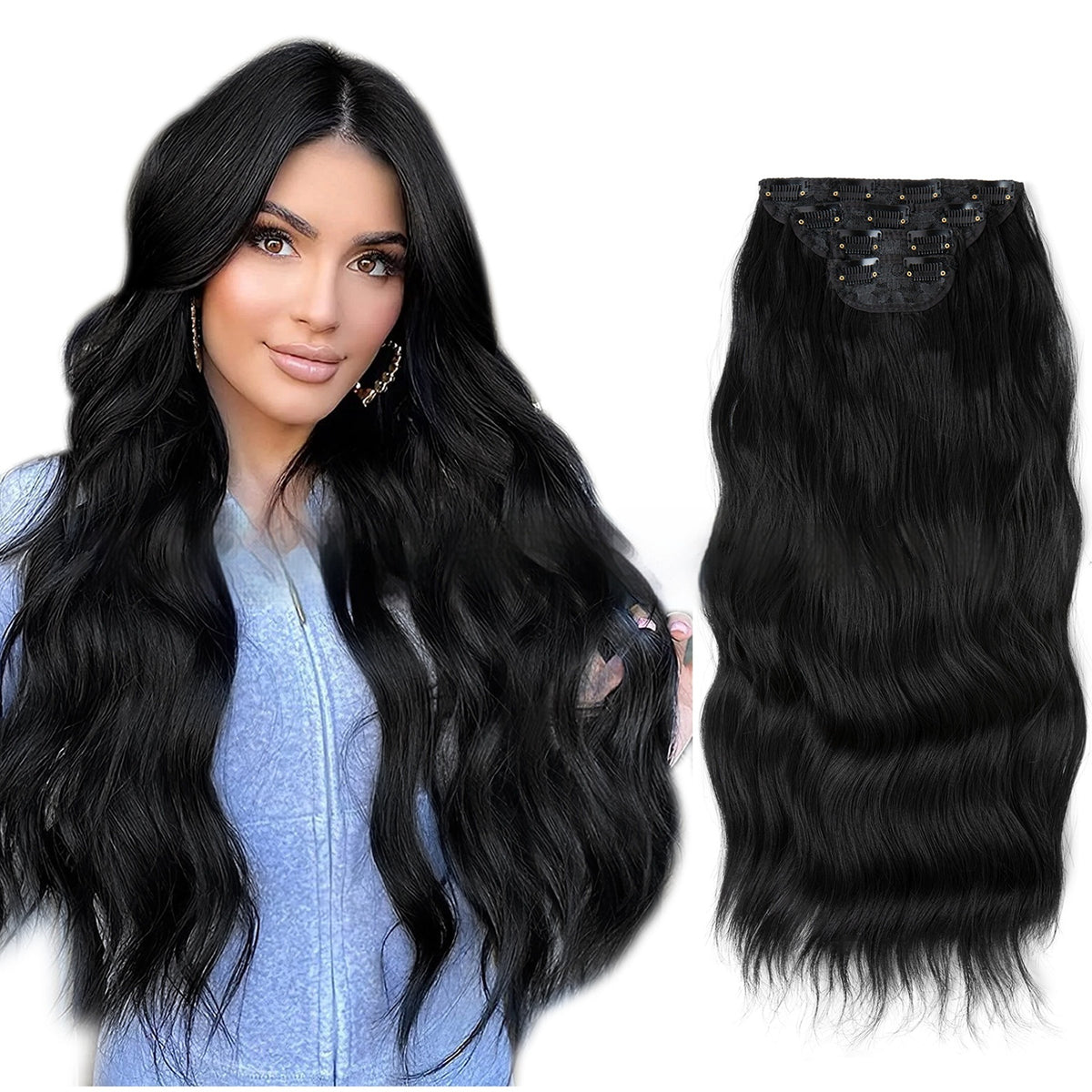 High-temperature Fiber Wig Women's Wig Set Four-piece Set – Premium 0 | RICALOUX