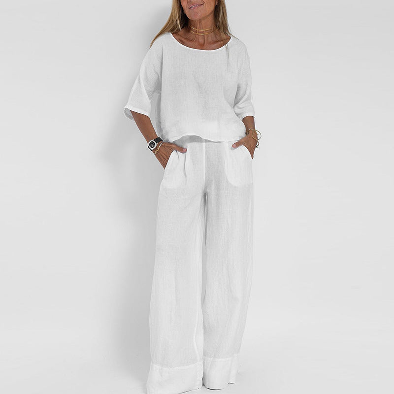 Casual Chic Pocketed Pants Womens Beach Set by Ricaloux