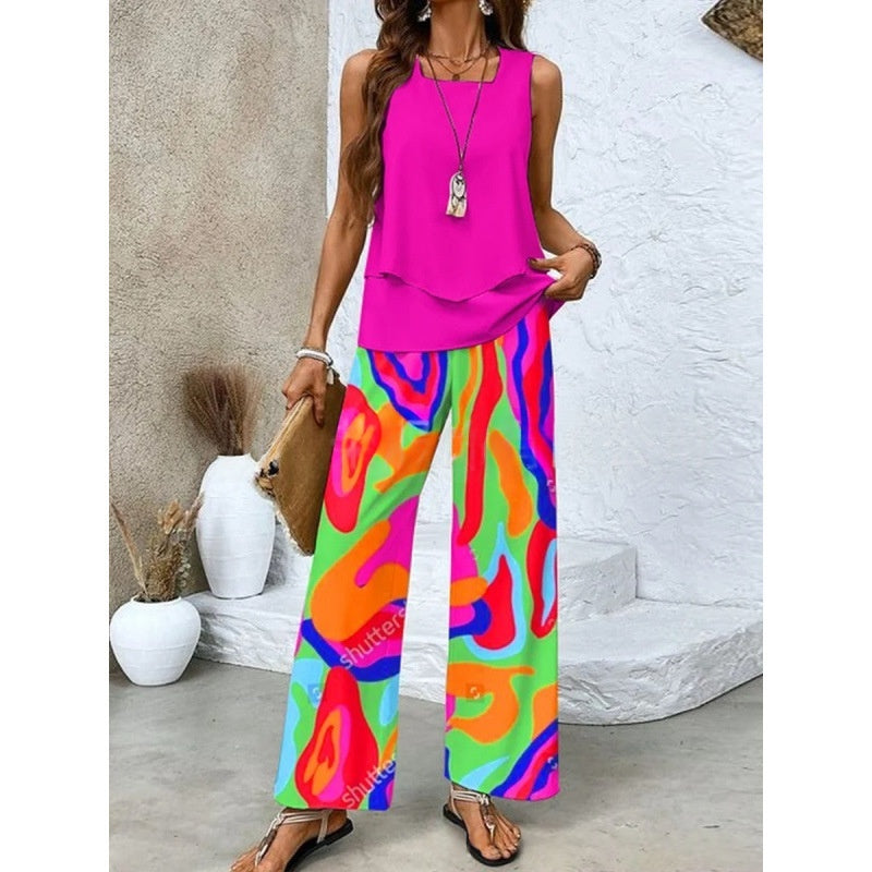 Sleeveless Double-layer Vest And Pants Set, Cotton-like – Premium 0 | RICALOUX