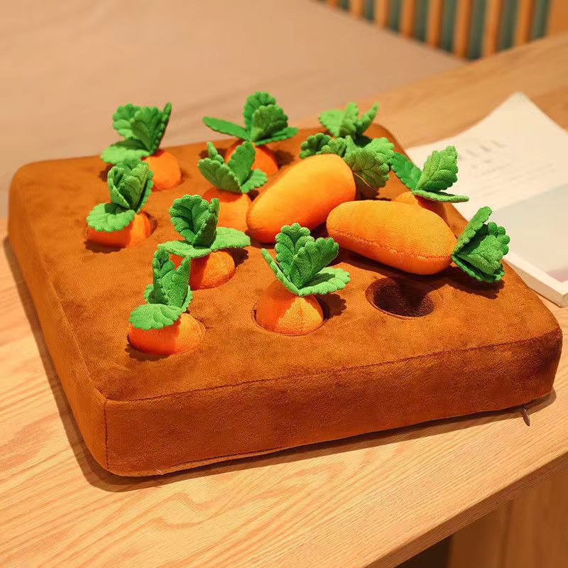 Pet Dog Toys Carrot Plush Toy Vegetable Chew Toy For Dogs Snuffle Mat For Dogs Cats Durable Chew Puppy Toy Dogs Accessories by Ricaloux