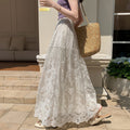 Slimming High-waisted Chic Casual A-line Maxi Skirt by Ricaloux