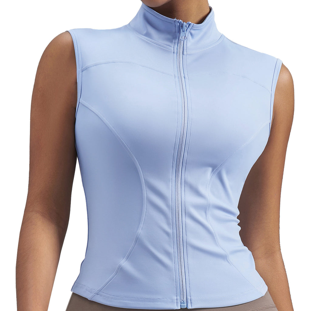 New Womens Stand-collar Sleeveless Jacket by Ricaloux