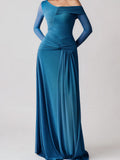Asymmetrical One-Shoulder Sheer Mesh Mermaid Dress With Side-Twist Ruching And A Waist Cinch For Women – Premium 0 | RICALOUX