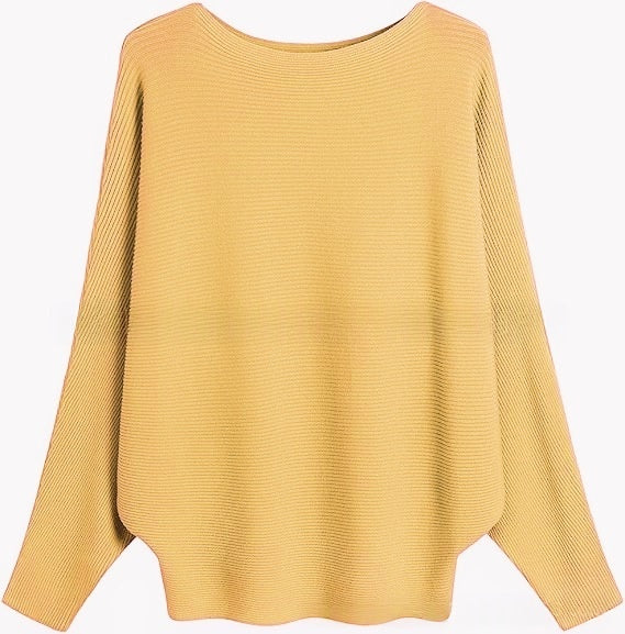 Halter-neck Batwing-sleeve Loose-fit Knit Sweater – Premium 0 | RICALOUX