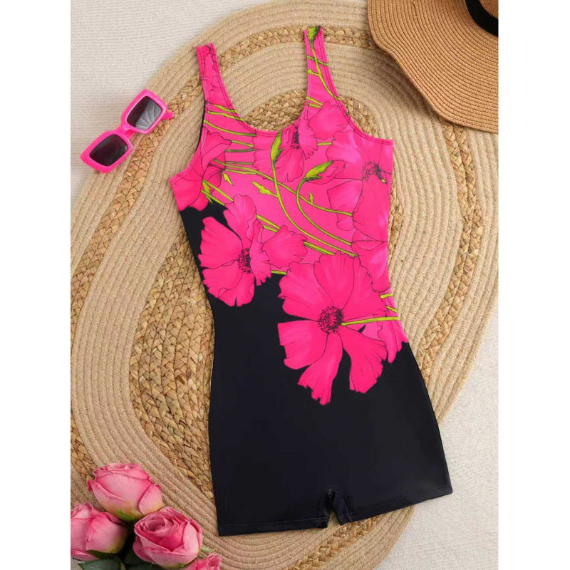 One-piece Floral-print Body-hugging Sexy Swimsuit European And American Style – Premium 0 | RICALOUX