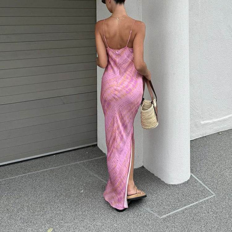Side-slit Back-revealing Bodycon Maxi Skirt by Ricaloux