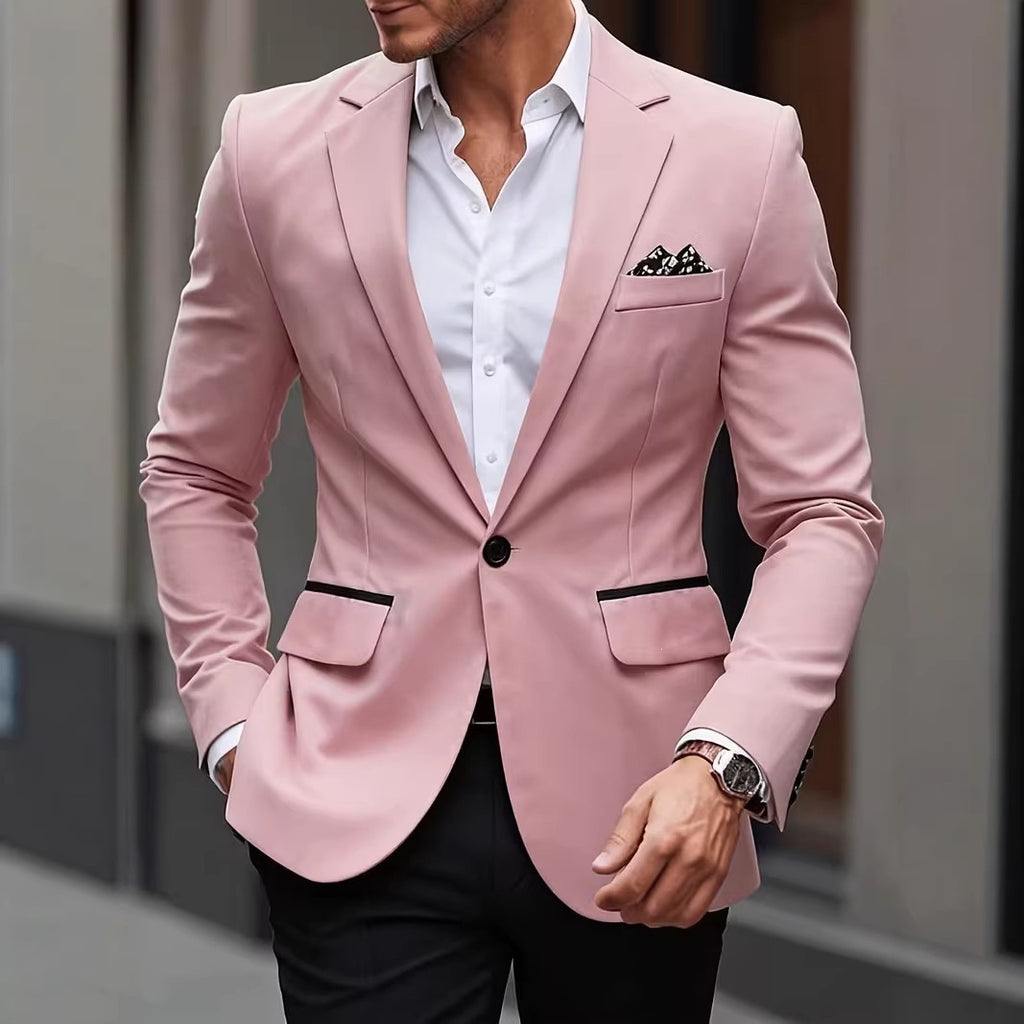 European-size Youth Business-Casual Color-Block Suit – Premium 0 | RICALOUX