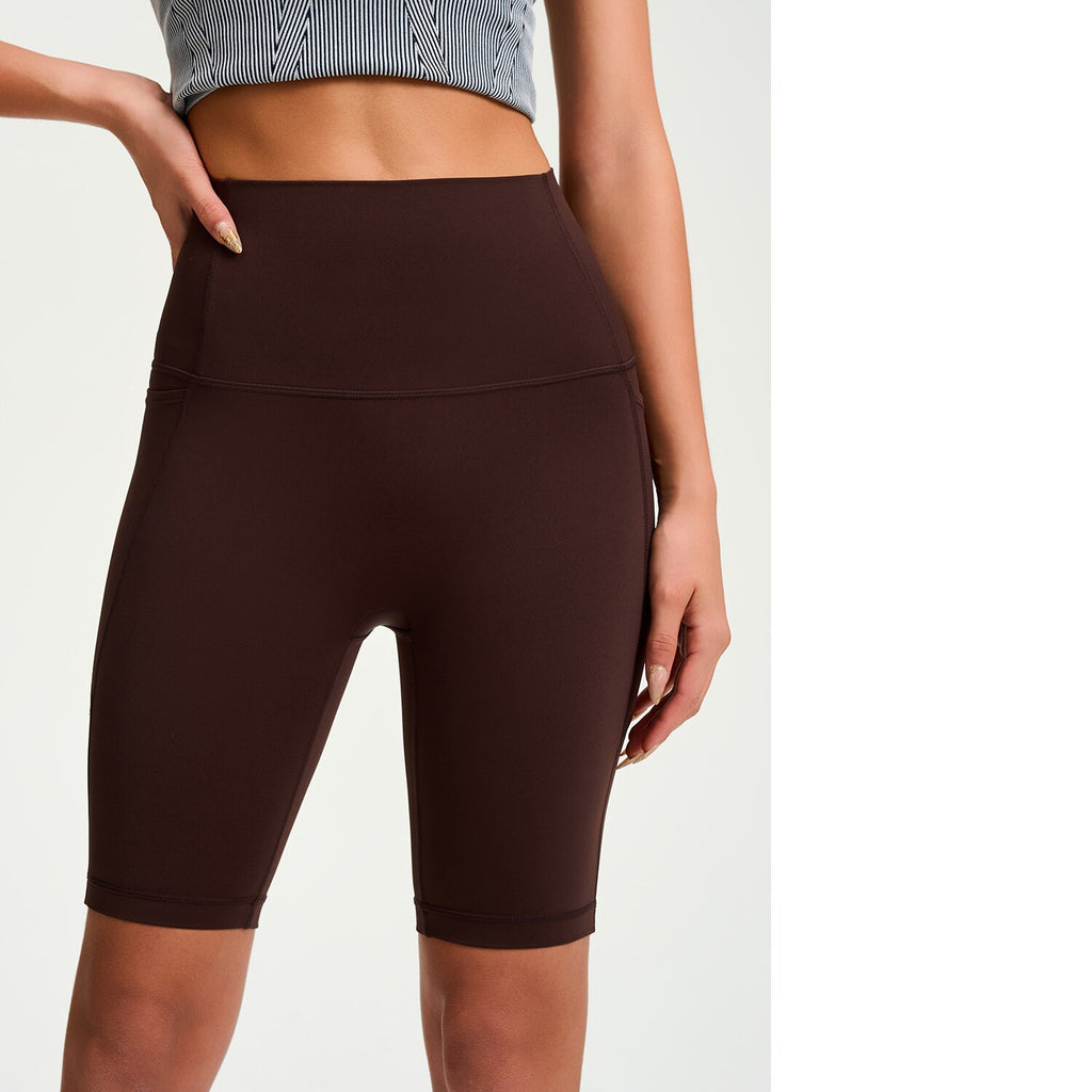 Women's High-Waisted Tight Mid-Length Naked-Feel Yoga Shorts With Butt Lifting, Quick-Dry Fabric For Sports, Fitness And Outdoor Cycling Wear – Premium 4 | RICALOUX