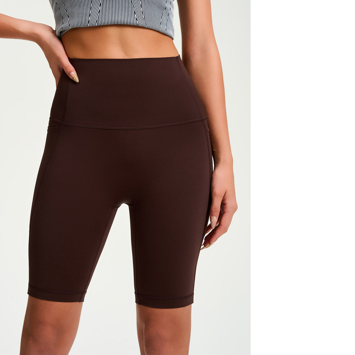 Women's High-Waisted Tight Mid-Length Naked-Feel Yoga Shorts With Butt Lifting, Quick-Dry Fabric For Sports, Fitness And Outdoor Cycling Wear – Premium 4 | RICALOUX