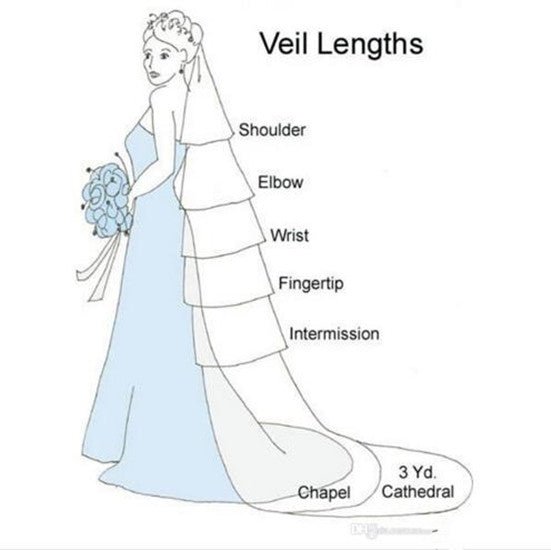 Women's Elegant And Simple Lace White Veil - RICALOUX