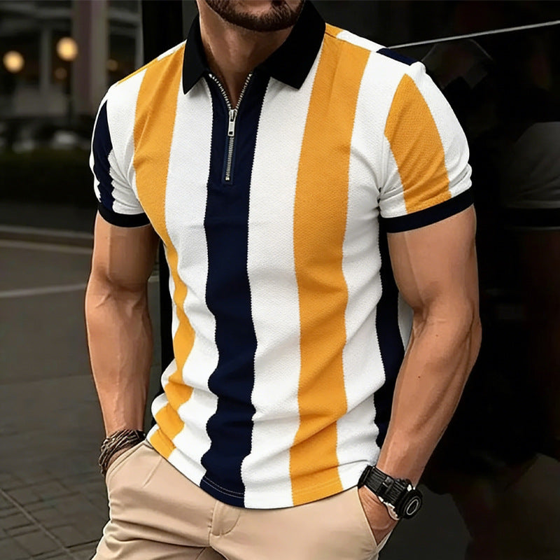 Mens Versatile Lapel-zipper Casual Top – Premium 0 | RICALOUX