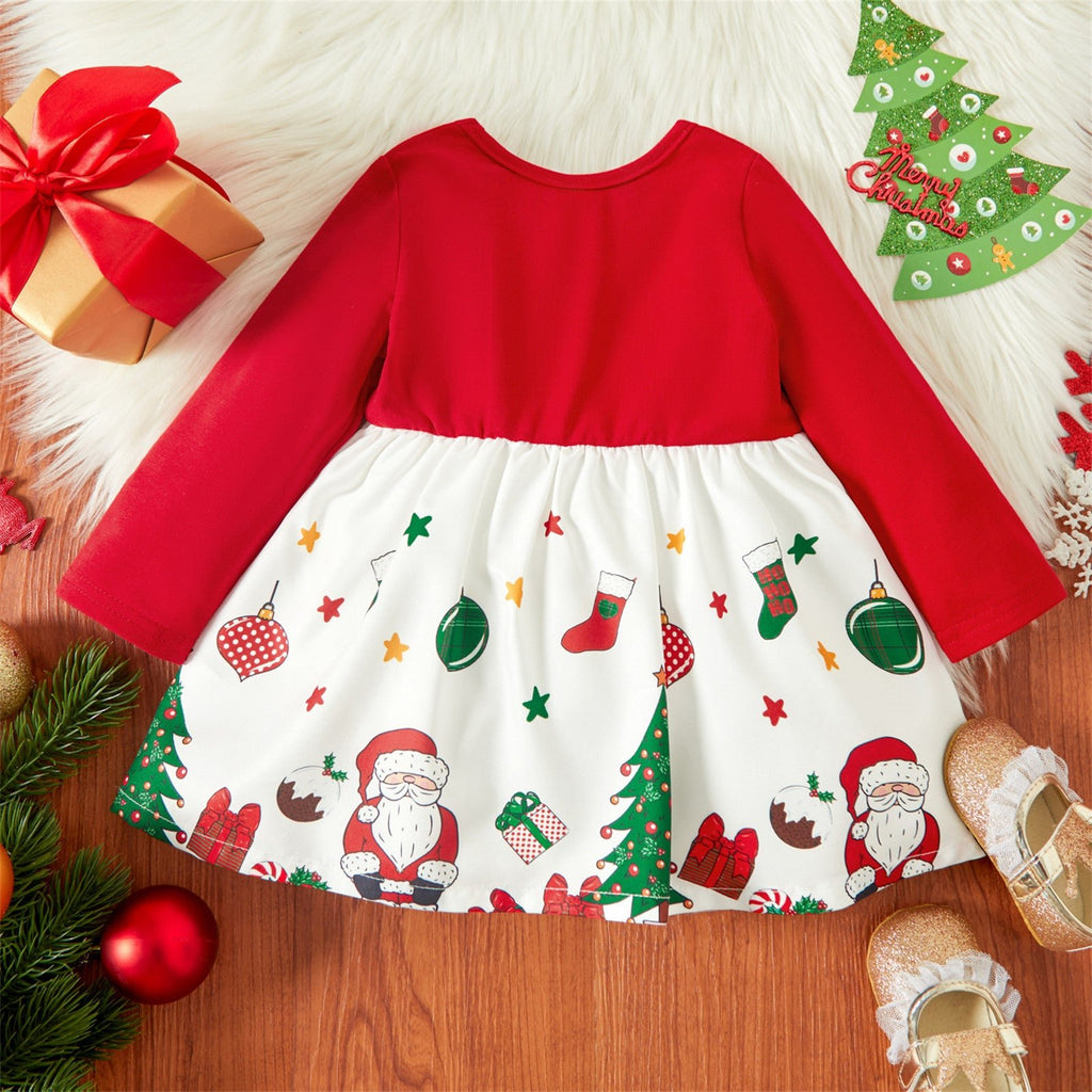 PatPat Christmas Baby Dress Girl Clothes New Born Infan - RICALOUX