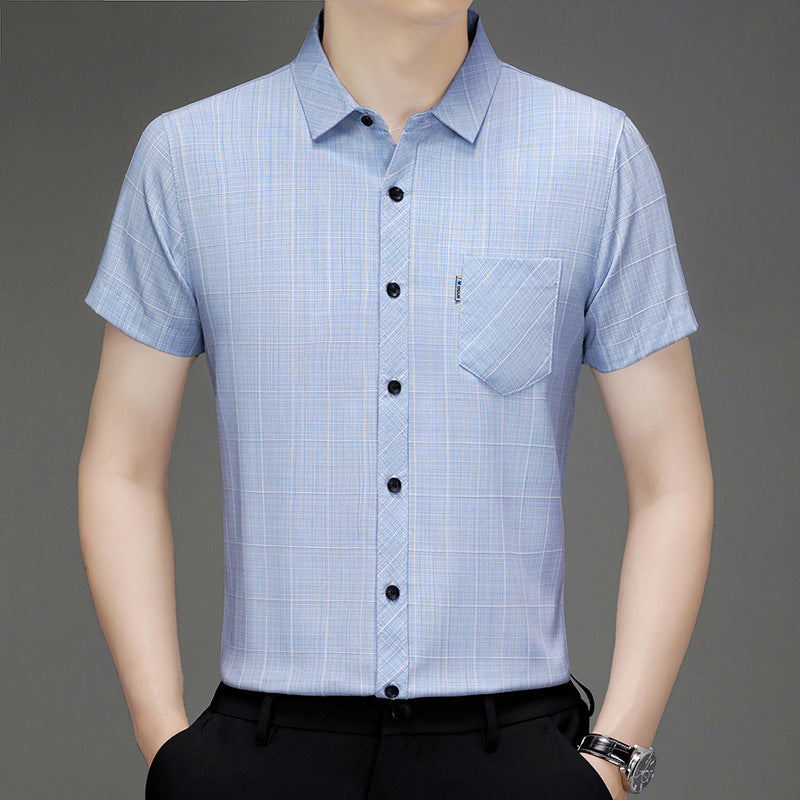 Mens Business-Casual Stretch Casual Shirt by Ricaloux