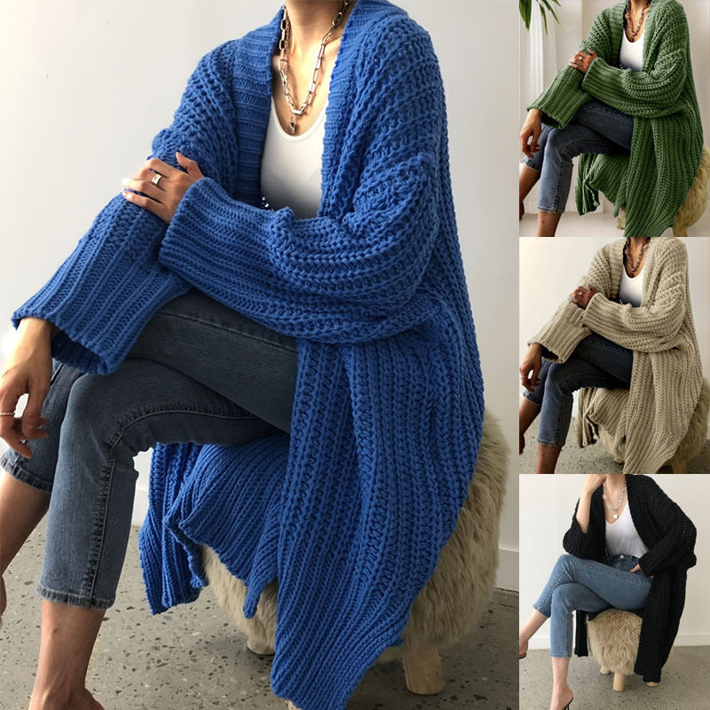 Retro Korean Lazy Coat Loose Mid-length by Ricaloux