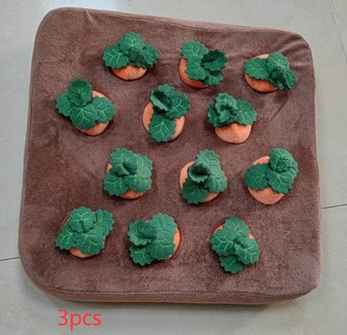 Pet Dog Toys Carrot Plush Toy Vegetable Chew Toy For Dogs Snuffle Mat For Dogs Cats Durable Chew Puppy Toy Dogs Accessories by Ricaloux