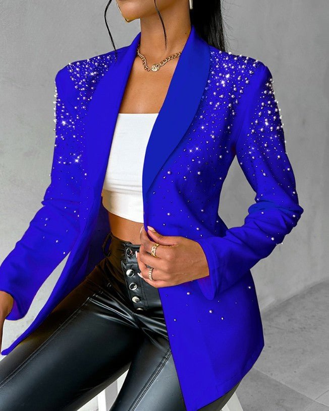 Fashion Casual Bubble Beads Small Suit Women's Clothing - RICALOUX