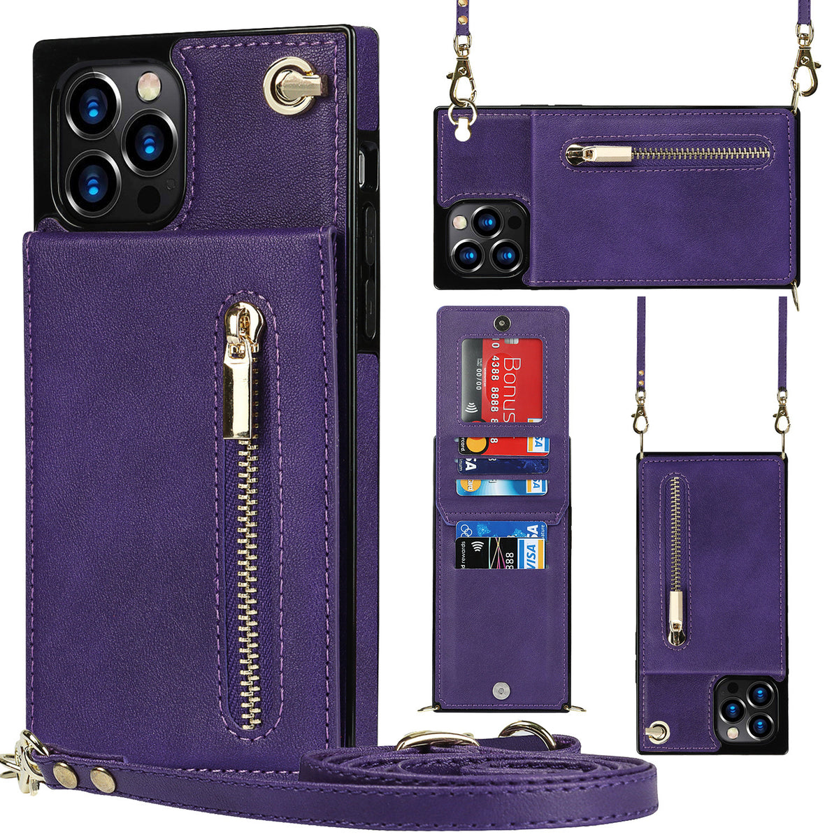 Zipper Phone Case Phone Case Crossbody by Ricaloux
