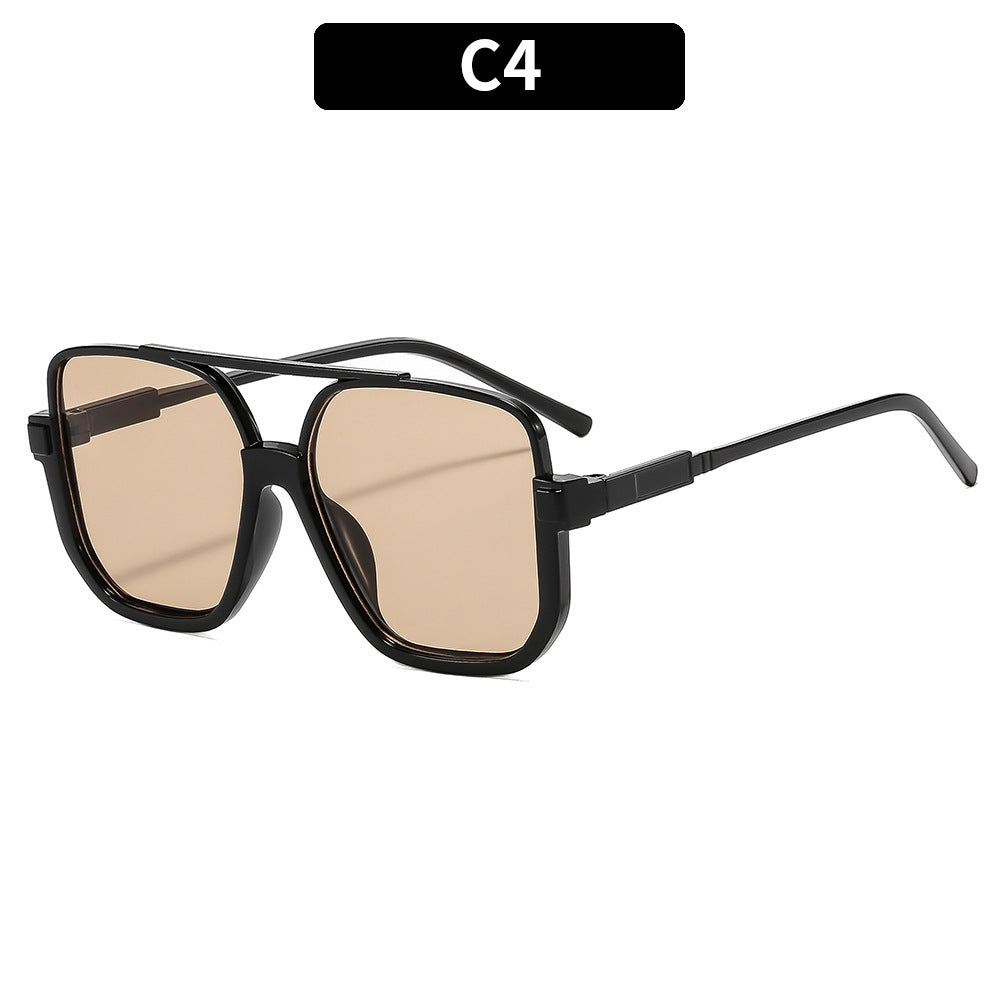 Y2K Chic Personality Double-bridge Semi-rimless Sunglasses – Premium 0 | RICALOUX
