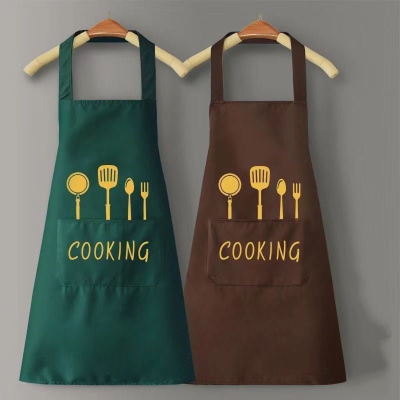 Home Kitchen Waterproof And Oil Proof Apron Cute Version Customization - RICALOUX