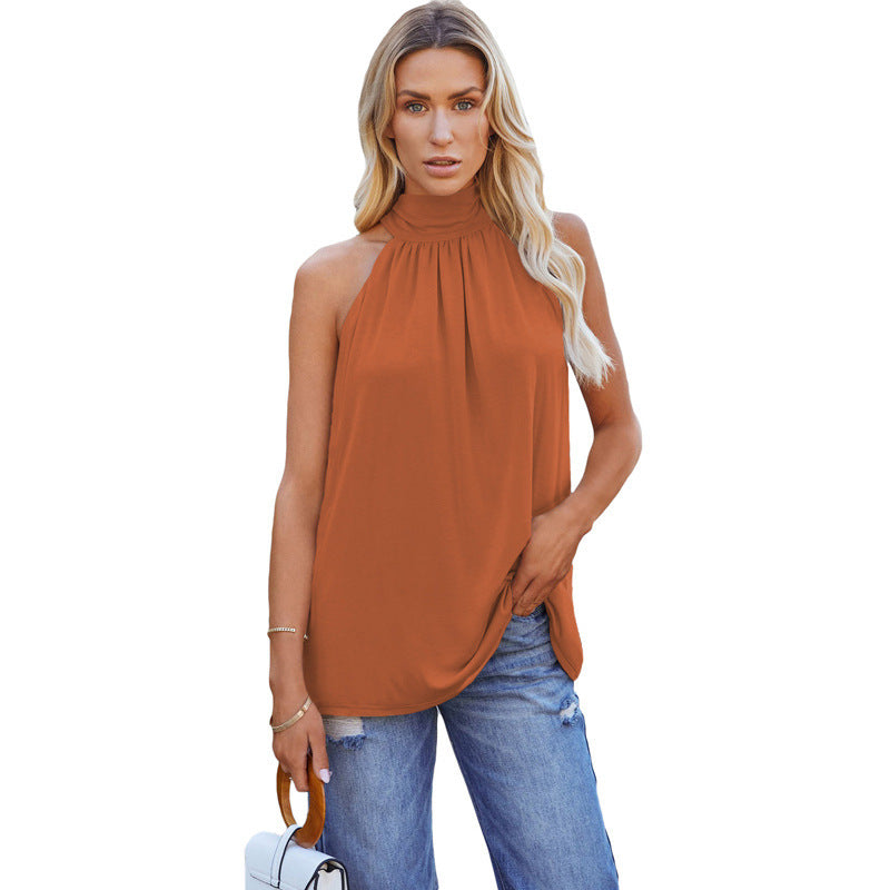 Womens Sleeveless Lace-up Vest by Ricaloux