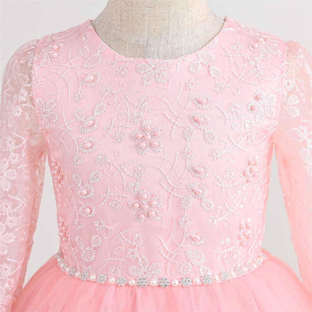Little Girl Piano Performance Clothes Flower Girl Wedding Dress - RICALOUX