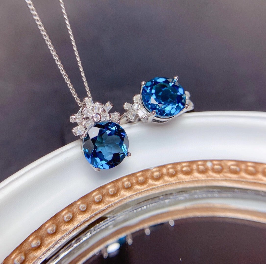 Jewelry Sets For Women London Blue Stones Pendants Necklaces – Premium 0 | RICALOUX