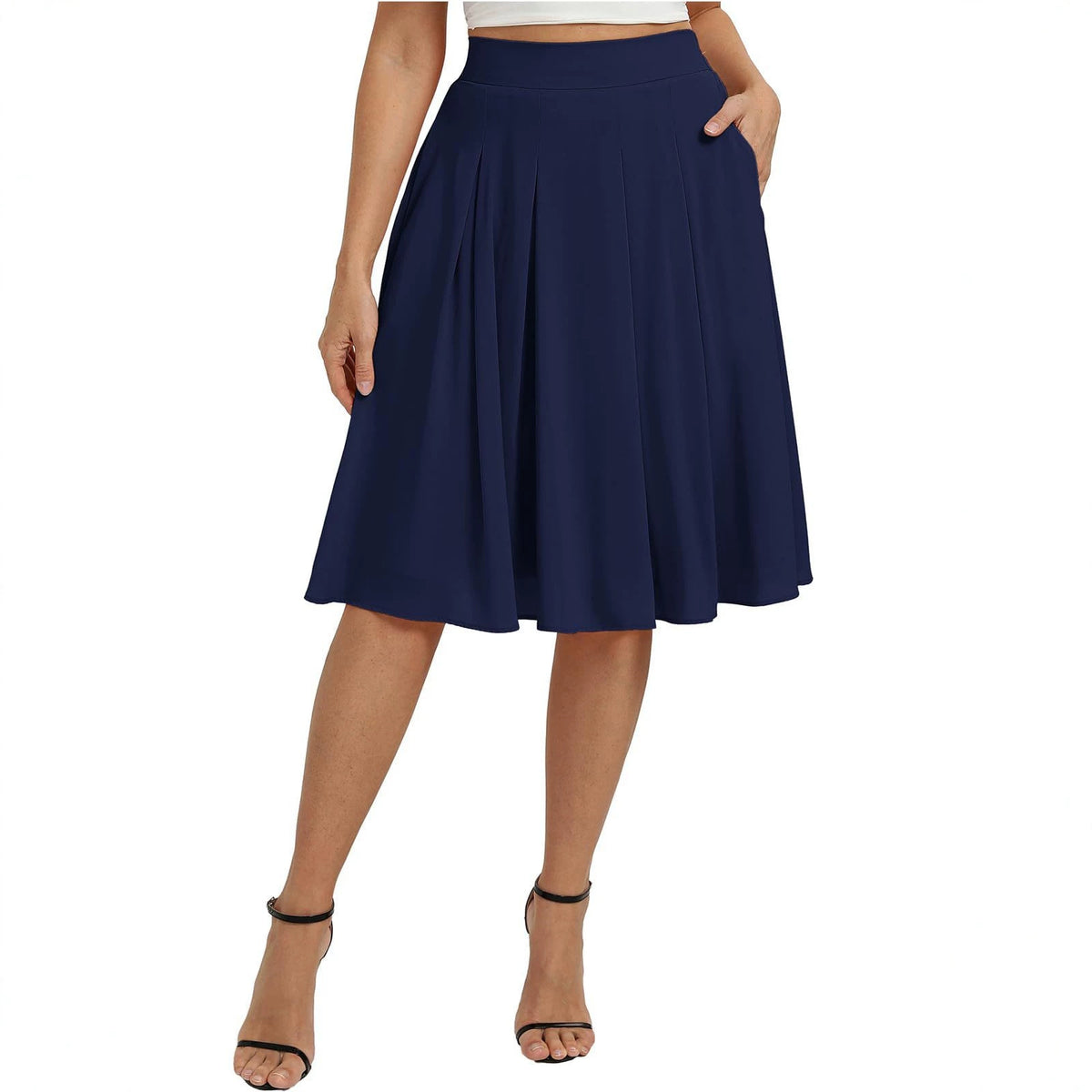 Commuter Slimming Skirt With Pockets For Women by Ricaloux